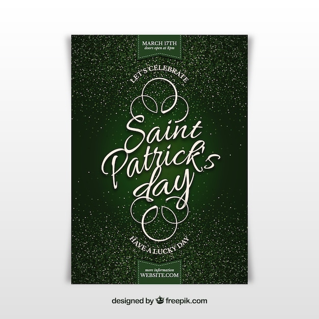 Schriftzug st. patricks tagesflieger- / plakatschablone