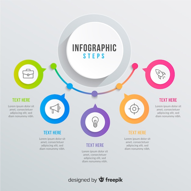 Schritt infografik