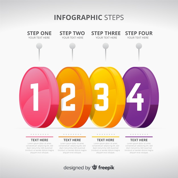 Schritt infografik