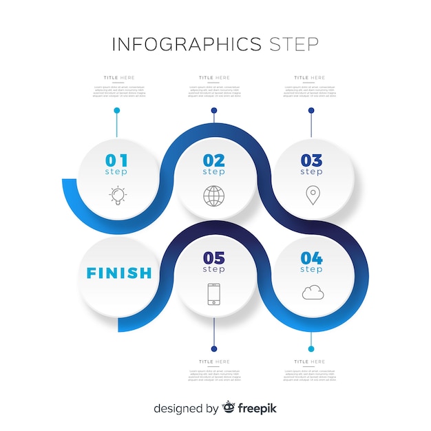 Schritte infografik