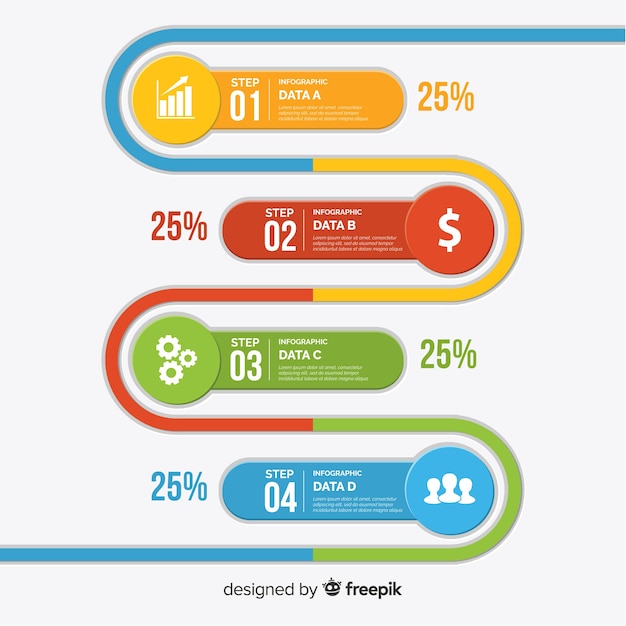 Schritte infografik