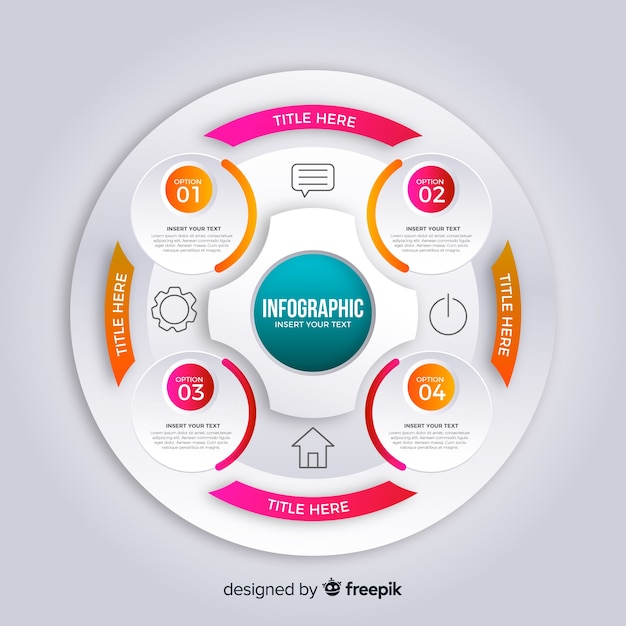 Kostenloser Vektor schritte infografik