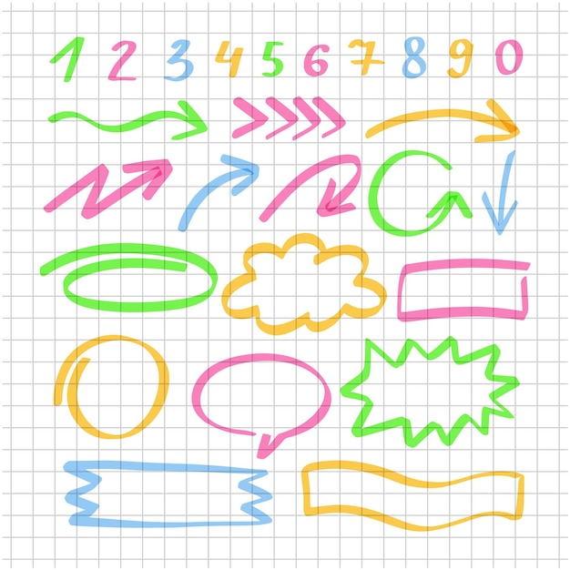 Kostenloser Vektor schule infografik elemente mit bunten markierungen