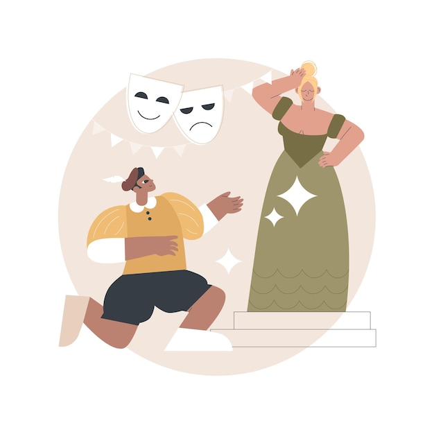Schultheater abstrakte Illustration