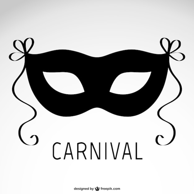 Kostenloser Vektor schwarz karneval maske