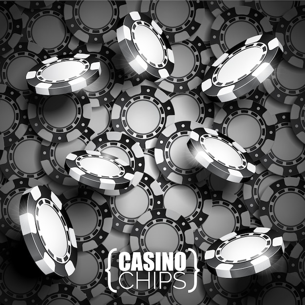 Schwarz-Weiß-Casino-Chips Hintergrund