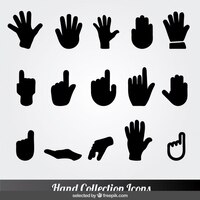 Schwarze hand sammlungssymbolen