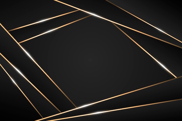 Schwarze Hintergründe mit Farbverlauf mit goldenen Rahmen