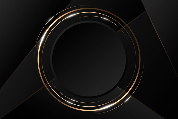 Schwarze Hintergründe mit Farbverlauf mit goldenen Rahmen
