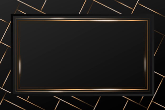 Schwarze Hintergründe mit Farbverlauf mit goldenen Rahmen