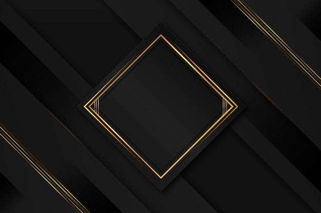 Schwarze Hintergründe mit Farbverlauf mit goldenen Rahmen