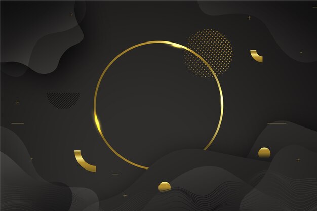 Schwarze Hintergründe mit Farbverlauf mit goldenen Rahmen