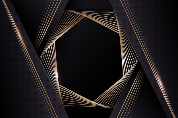 Schwarze Hintergründe mit Farbverlauf mit goldenen Rahmen