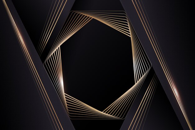 Schwarze Hintergründe mit Farbverlauf mit goldenen Rahmen