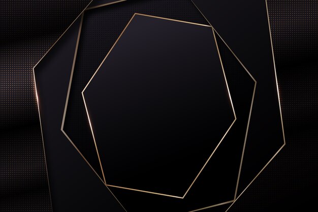 Schwarze Hintergründe mit Farbverlauf mit goldenen Rahmen