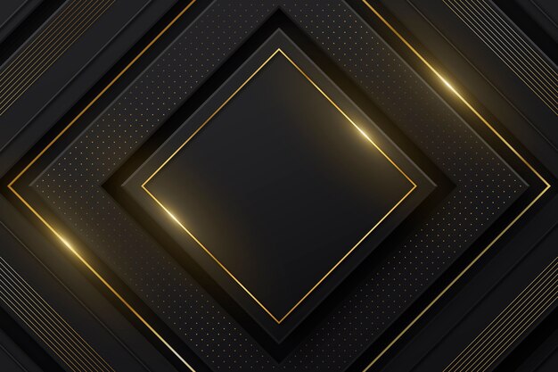 Schwarze Hintergründe mit Farbverlauf mit goldenen Rahmen