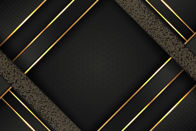 Schwarzer Hintergrund mit Farbverlauf mit goldenen Texturen