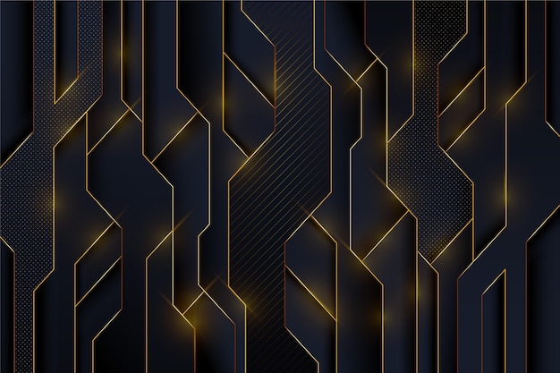 Schwarzer Hintergrund mit Farbverlauf mit goldenen Texturen