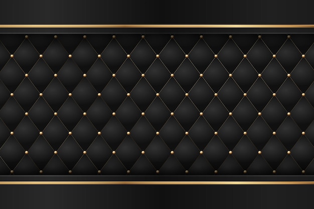 Schwarzer Premium mit luxuriösen dunkelgoldenen geometrischen Elementen