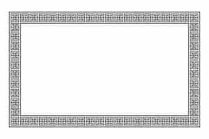 Kostenloser Vektor schwarzer rechteckiger rahmen im griechischen stil
