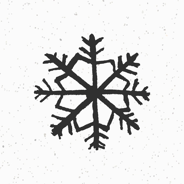 Schwarzer Winter-Schneeflocke-Social-Ads-Vorlagenvektor