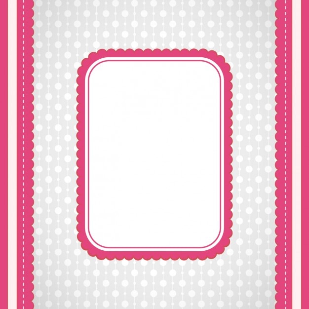 Kostenloser Vektor scrapbook-karte mit rosa details