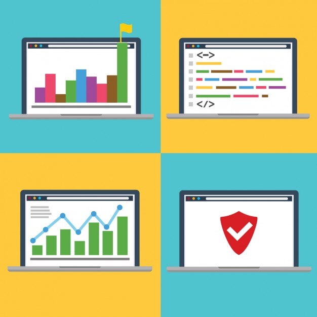 Screens mit verschiedenen Aktionen