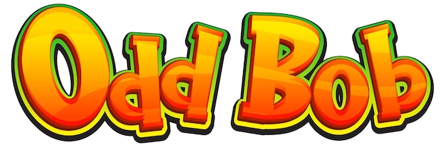 Seltsames Bob-Logo-Textdesign