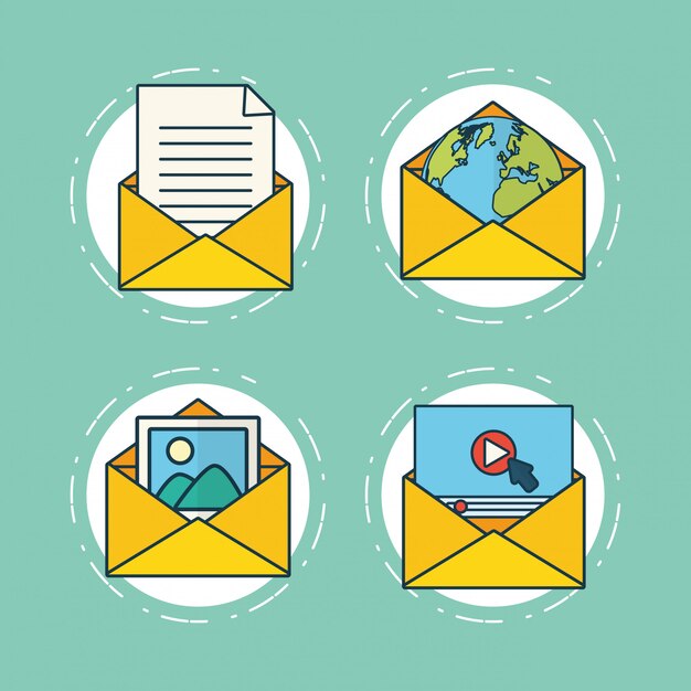 Senden von E-Mail-Konzept