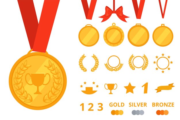 Auszeichnung Medaille Vorlage Premium Vektor