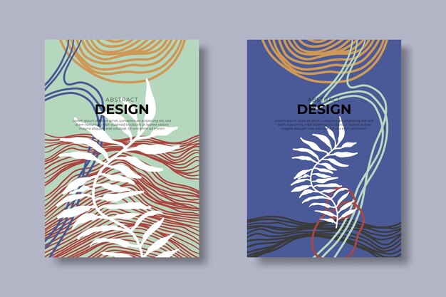 Set von abstrakten kreativen universellen künstlerischen Vorlagen Gut für Poster, Karten, Einladungen, Flyer, Cover, Banner, Plakate, Broschüren und andere Grafikdesigns