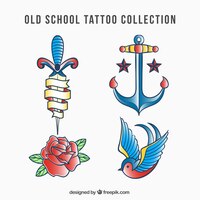 Set von hand gezeichnet tattoos logos