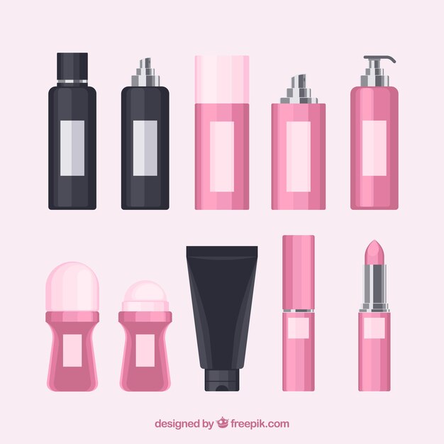 Set von Kosmetika