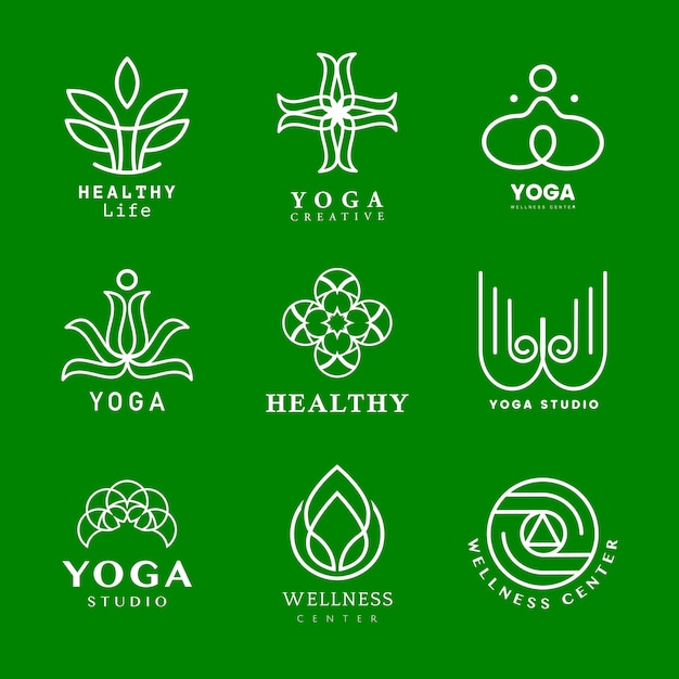 Set von Yoga-Logo-Vektor