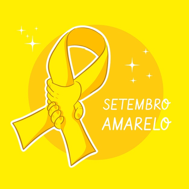 Kostenloser Vektor setembro amarelo konzept