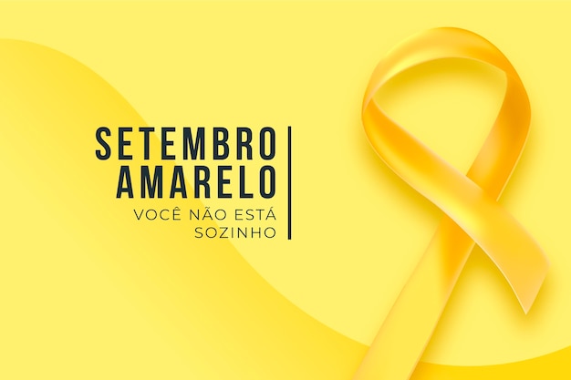 Kostenloser Vektor setembro amarelo konzept