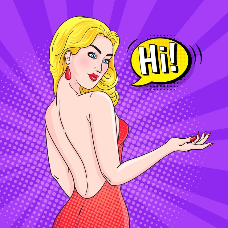 Sexy Frau Pop-Art