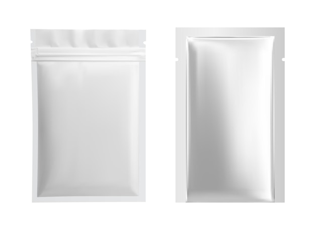 Silberbeutel maskenblattfolienverpackung silbernes plastikbeutel-mockup-muster gesichtshautmaske
