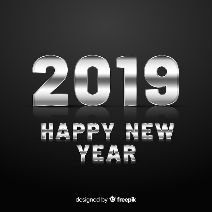 Kostenlose Vektor silberner neujahrs-hintergrund.