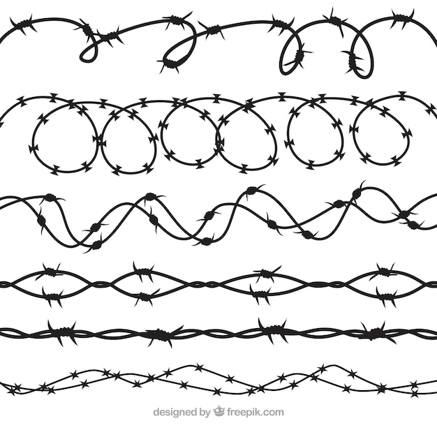 Silhouette Stacheldraht Sammlung