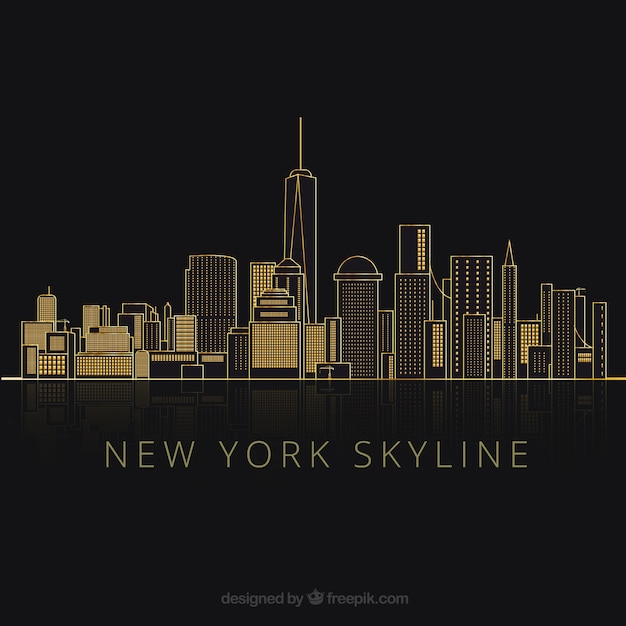 Silhouetten von New York City