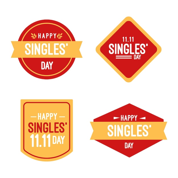 Singles day abzeichen sammlung