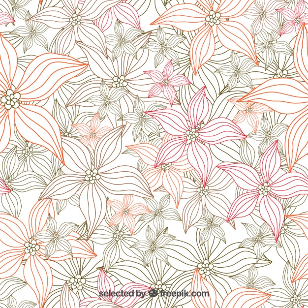 Sketchy floral background