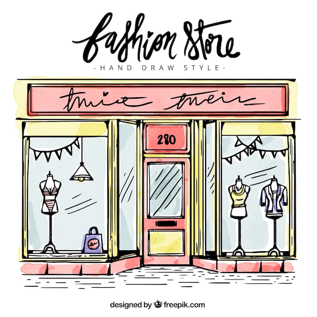 Skizze der Mode-Shop