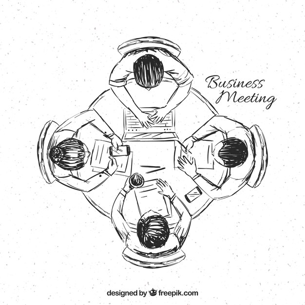 Skizze von Geschäftstreffen