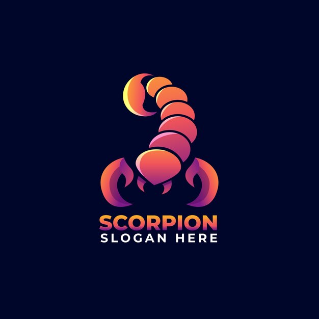 Skorpion-Logo-Vorlage mit Farbverlauf