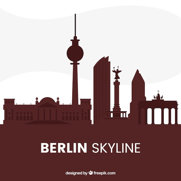 Kostenloser Vektor skyline von berlin