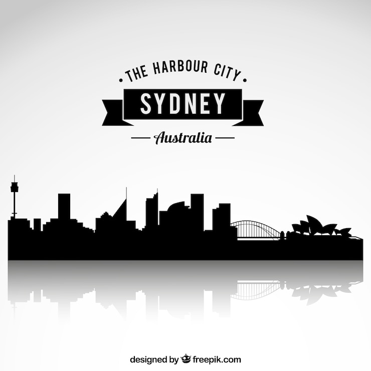 Kostenlose Vektor skyline von sydney