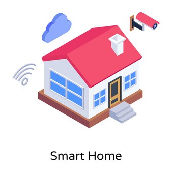 Smart home gut gestaltete illustration