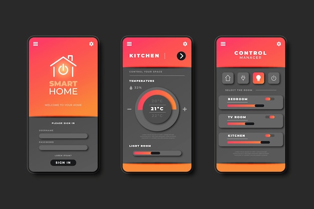 Kostenloser Vektor smart home management